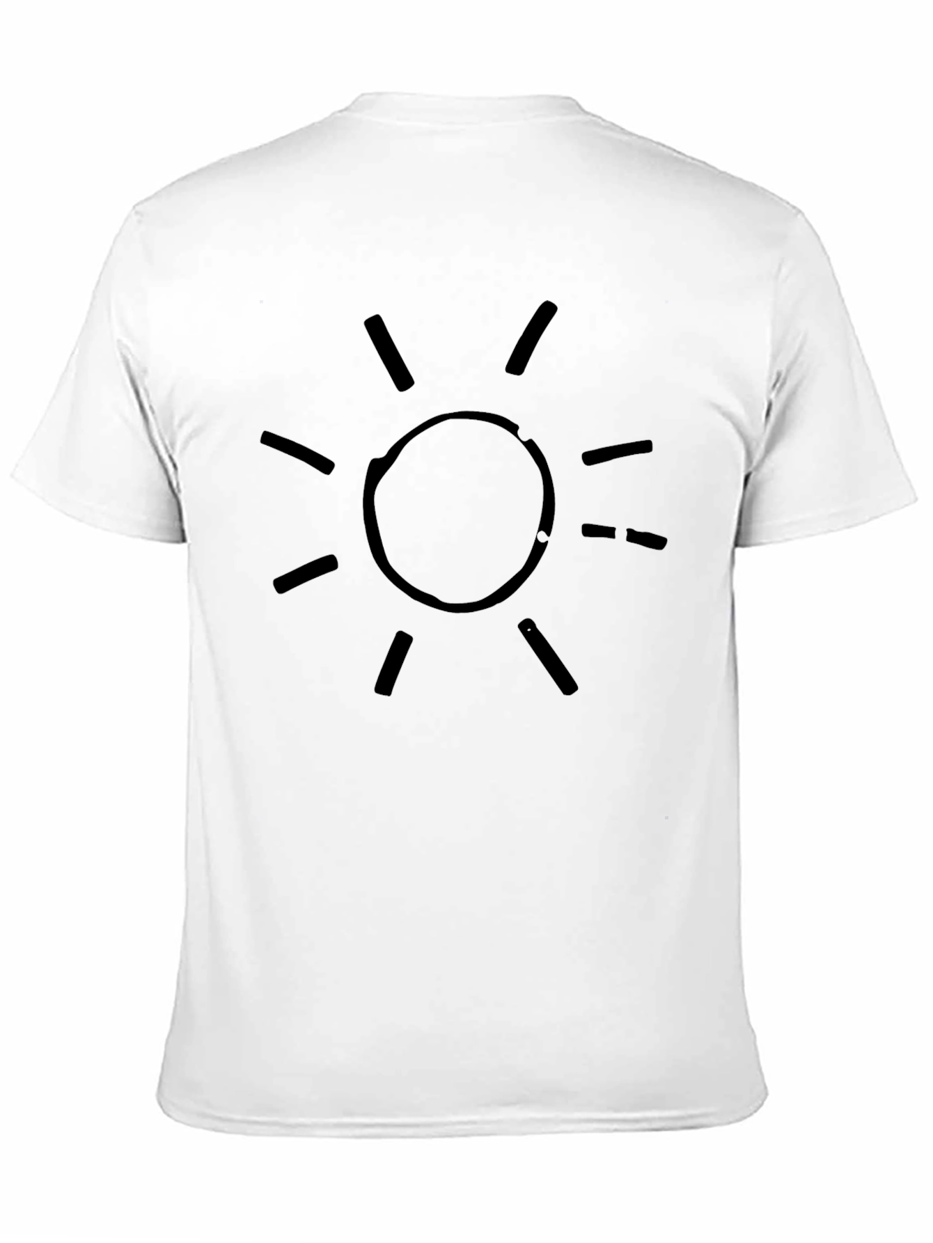 Black T-Shirt with Sun Graphic