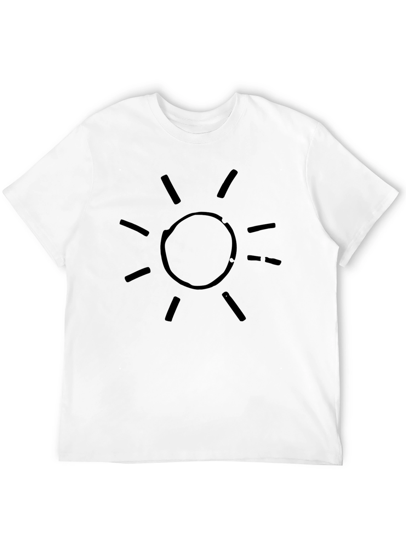 Black T-Shirt with Sun Graphic