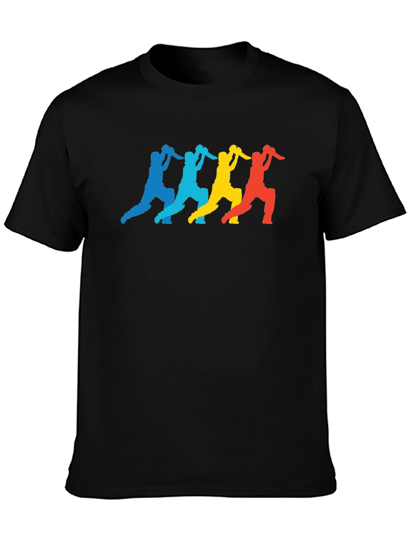 Retro Cricket Player Graphic T-Shirt