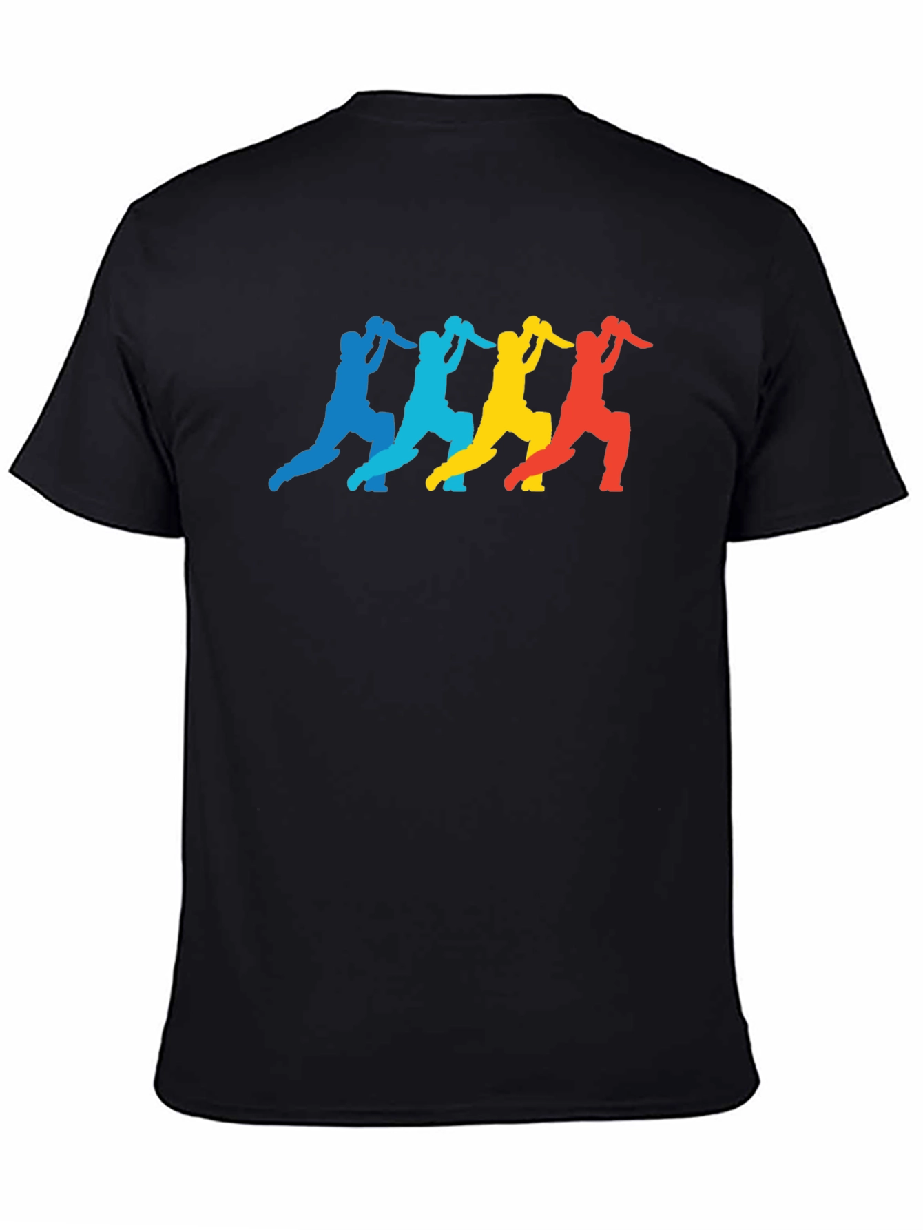 Retro Cricket Player Graphic T-Shirt