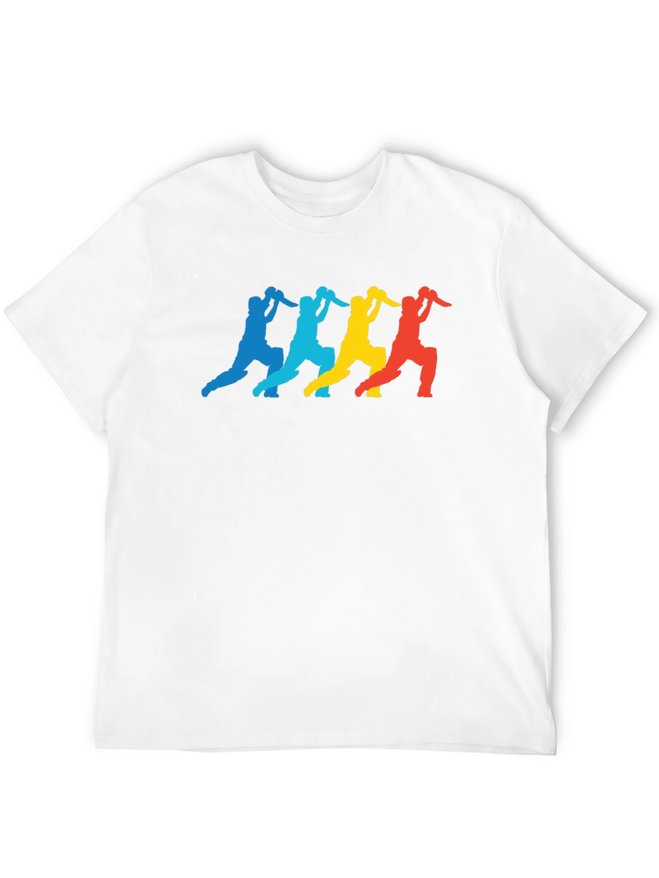 Retro Cricket Player Graphic T-Shirt