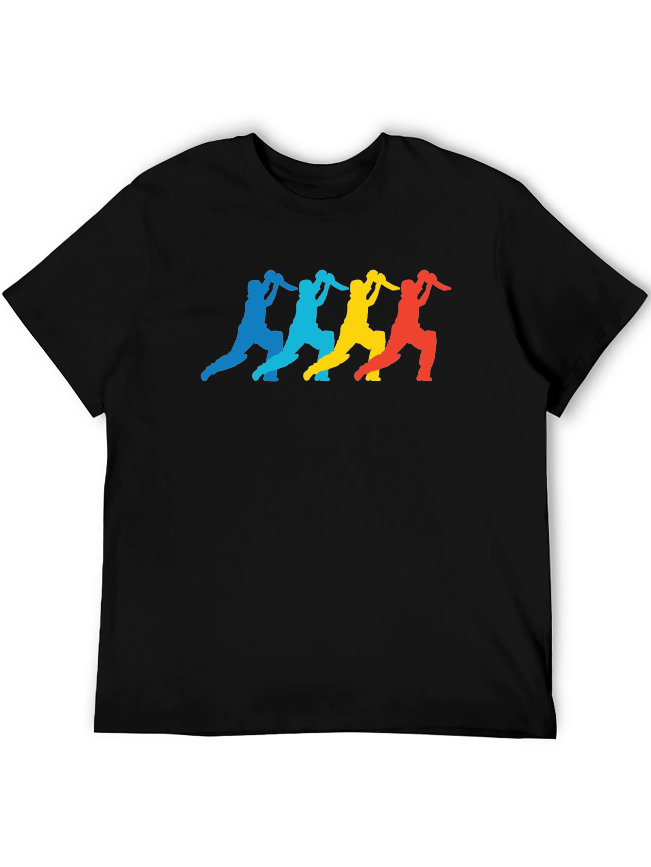 Retro Cricket Player Graphic T-Shirt