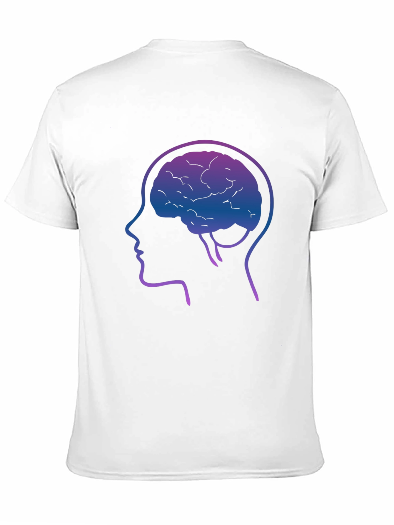 Brain Silhouette Graphic Tee - Black