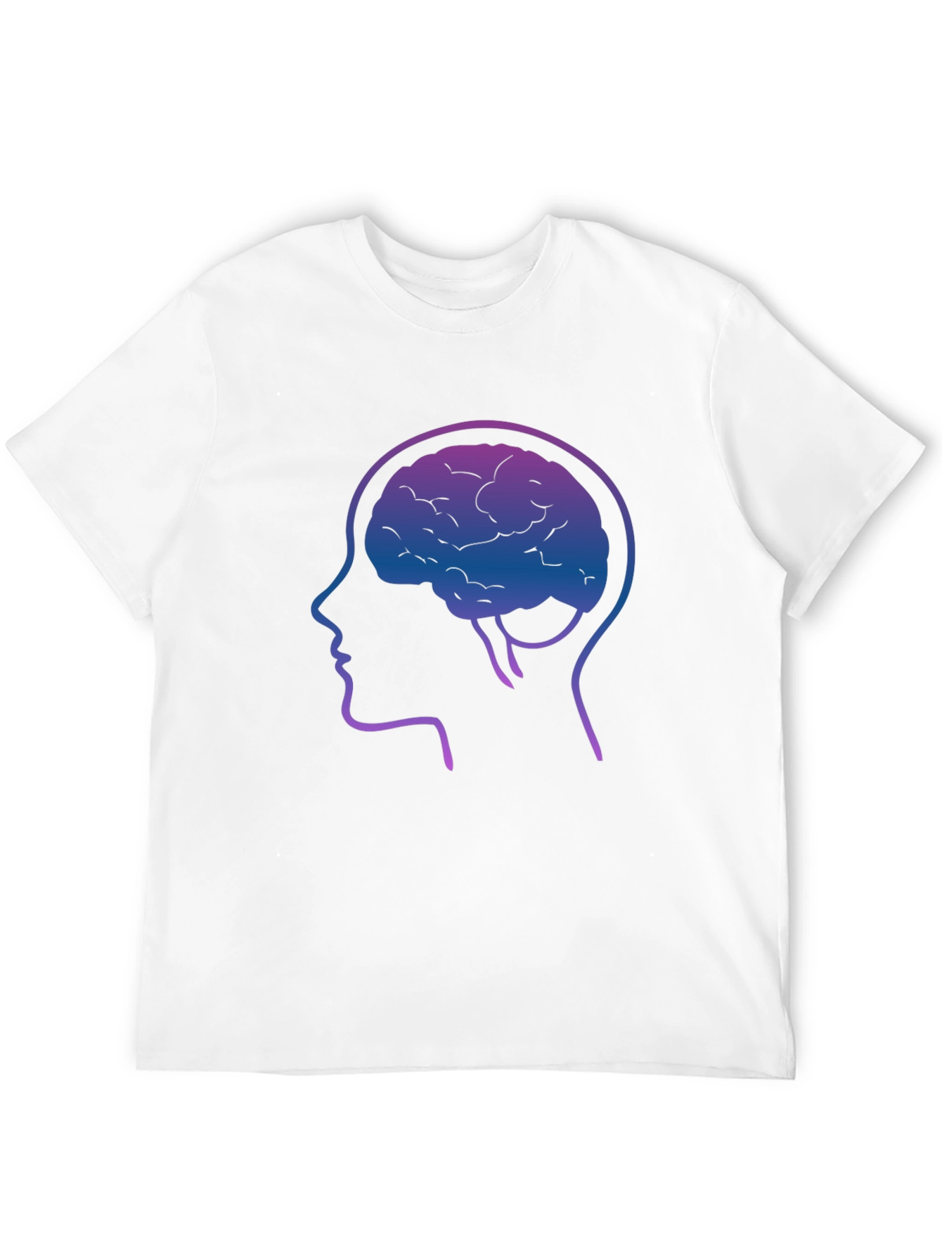 Brain Silhouette Graphic Tee - Black