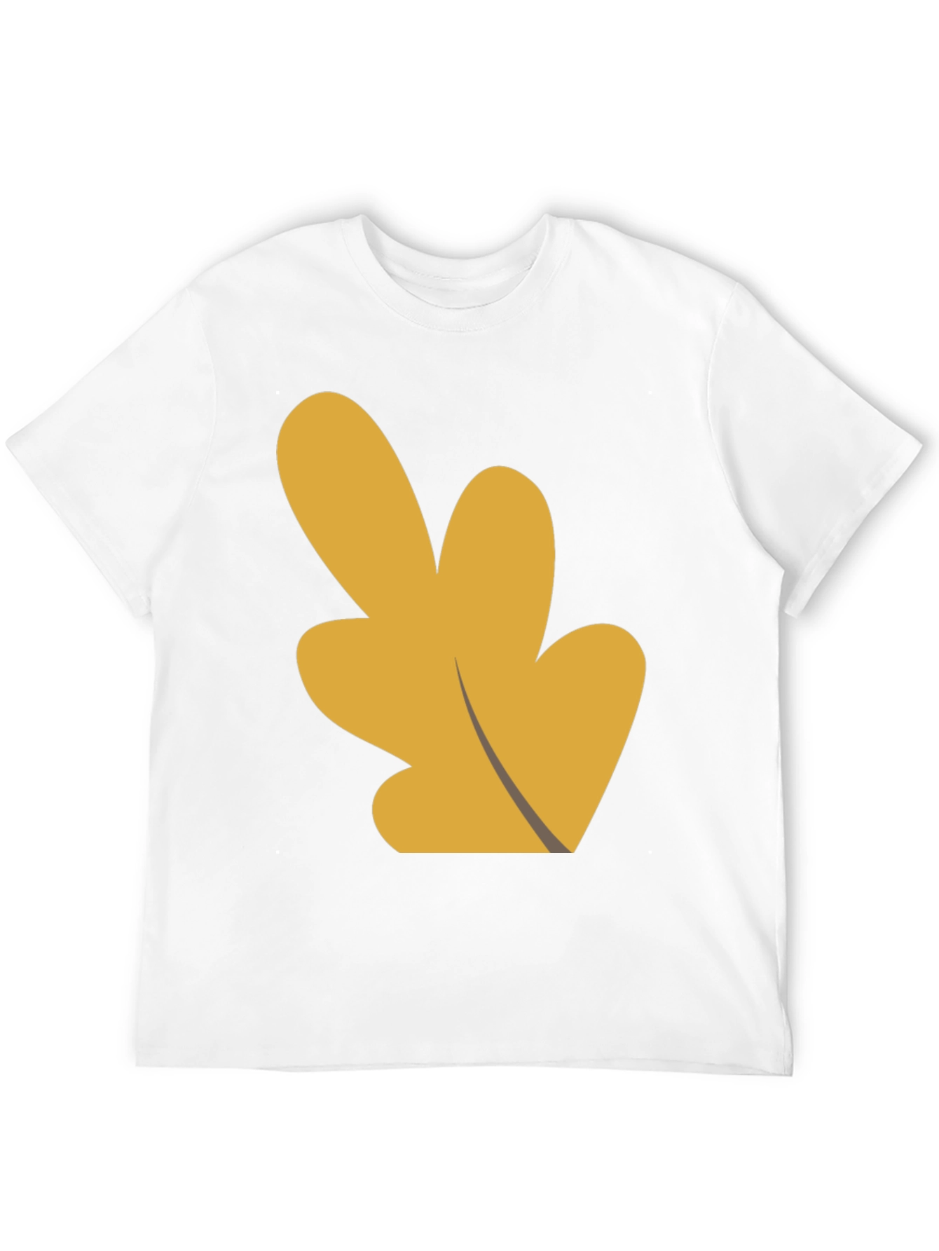 Abstract Leaf Graphic Black T-Shirt