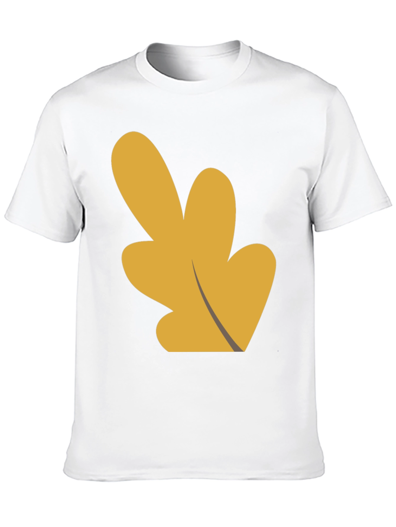 Abstract Leaf Graphic Black T-Shirt