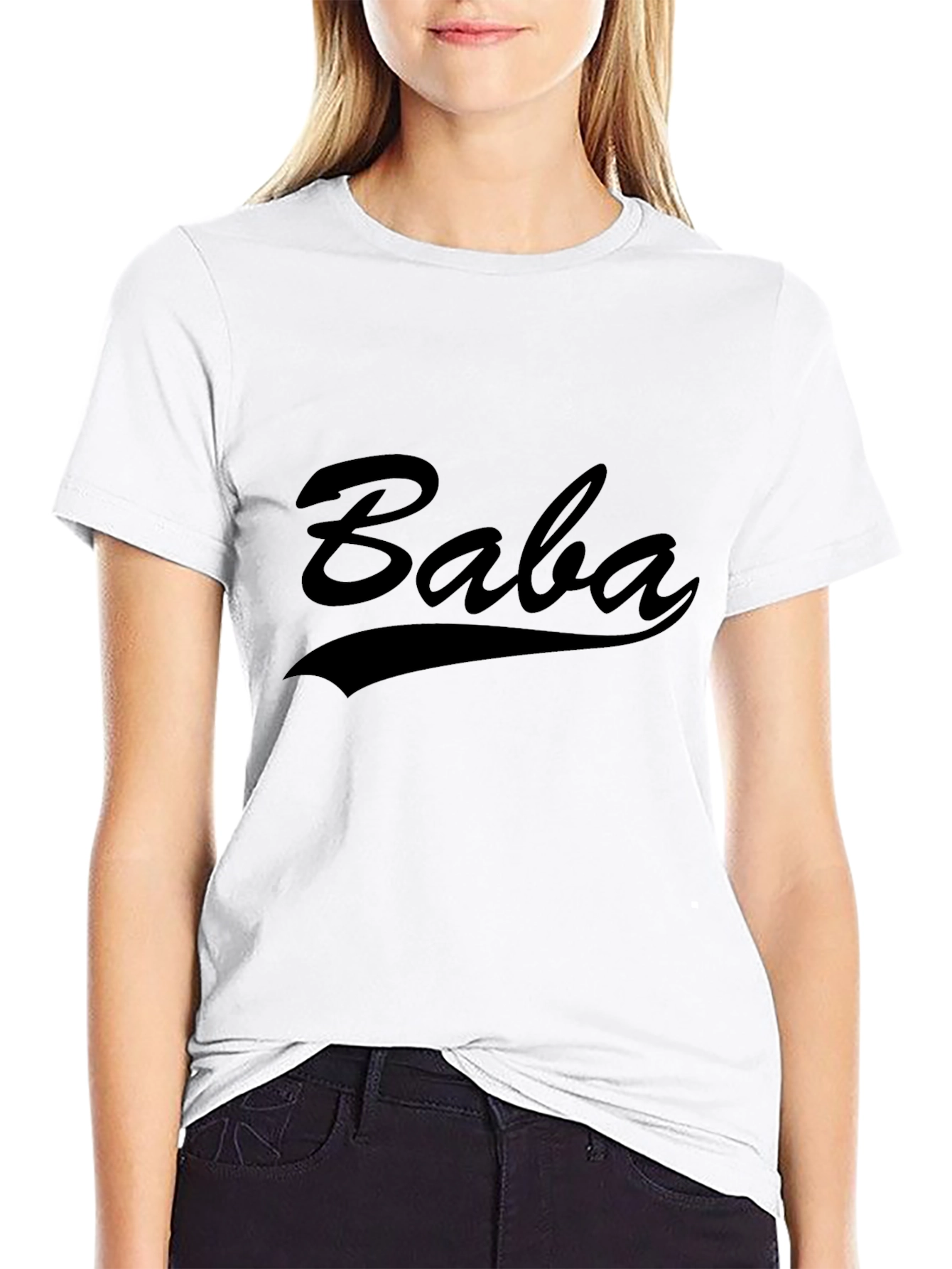 Baba Graphic Tee - Stylish Black T-Shirt