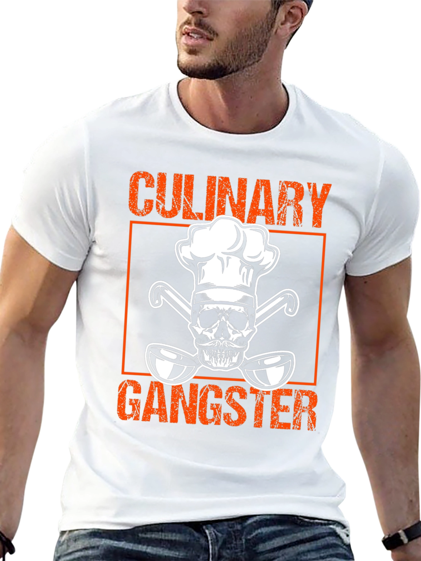 Culinary Gangster T-Shirt - Chef Skull Design