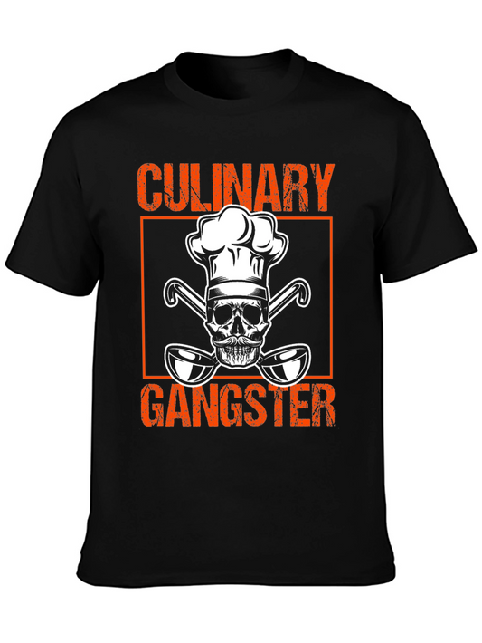 Culinary Gangster T-Shirt - Chef Skull Design
