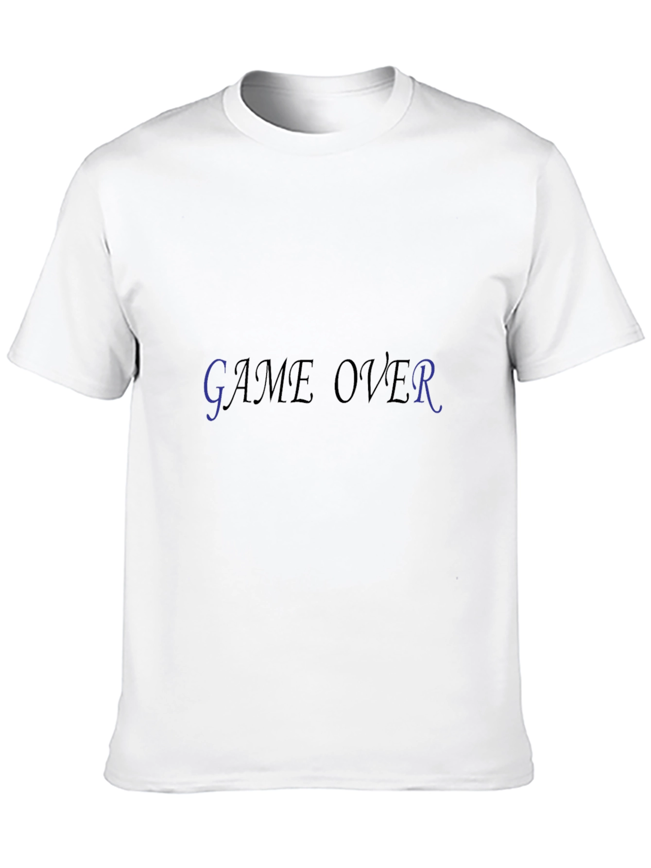 Game Over Graphic Print Black T-Shirt