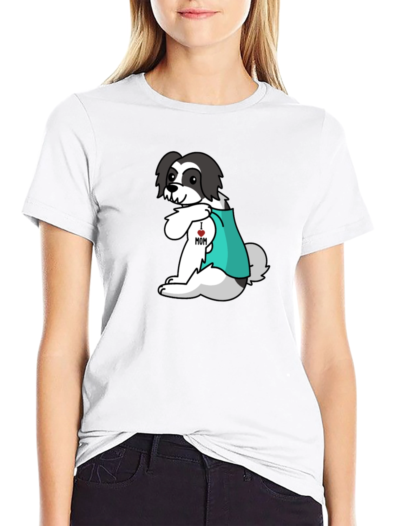 I Heart Mom Dog T-Shirt - Cute Puppy Tee