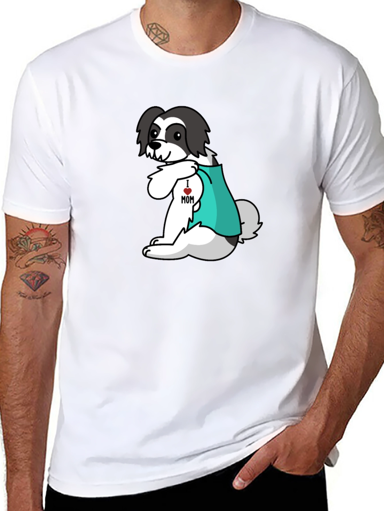 I Heart Mom Dog T-Shirt - Cute Puppy Tee
