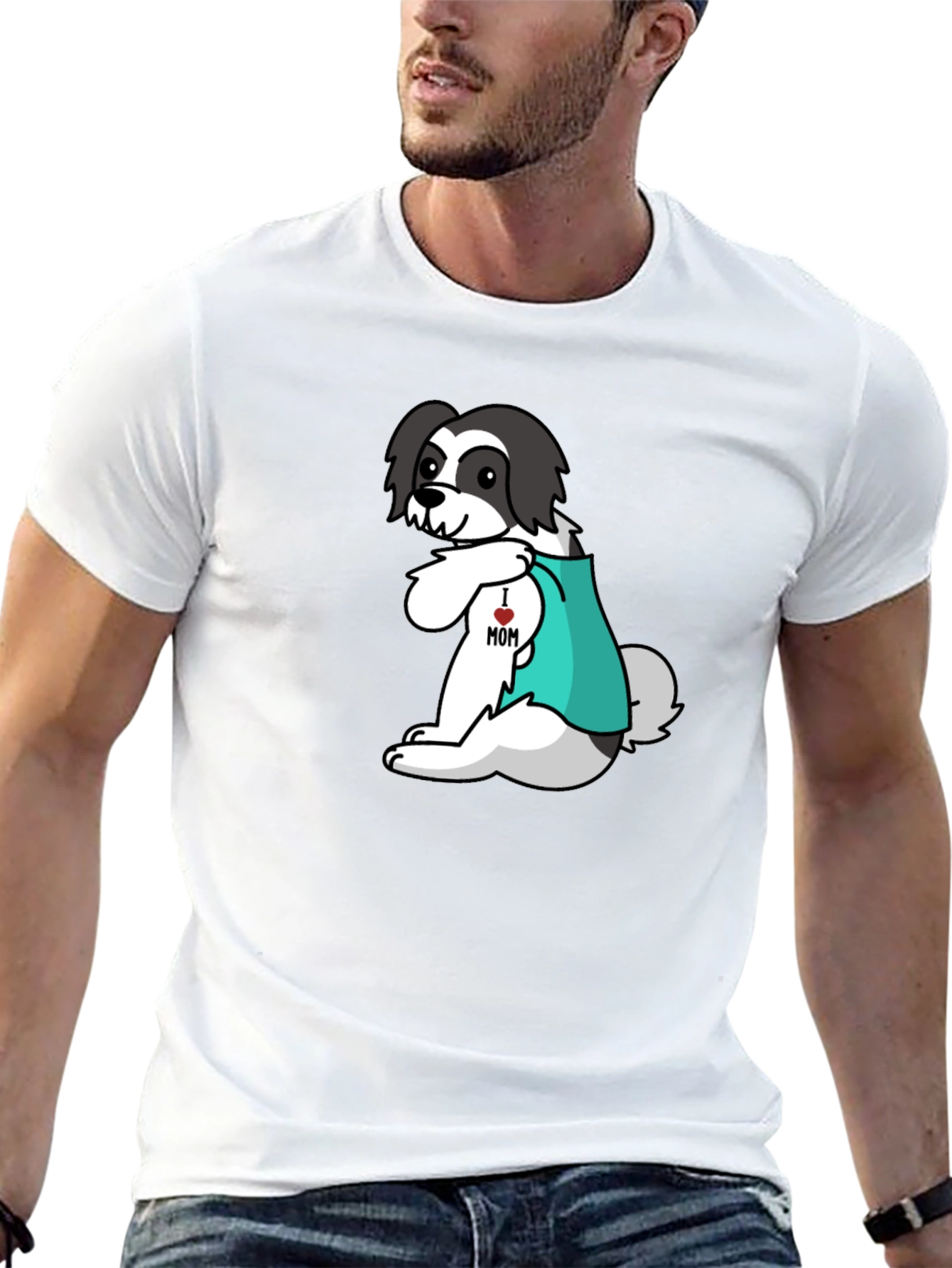 I Heart Mom Dog T-Shirt - Cute Puppy Tee