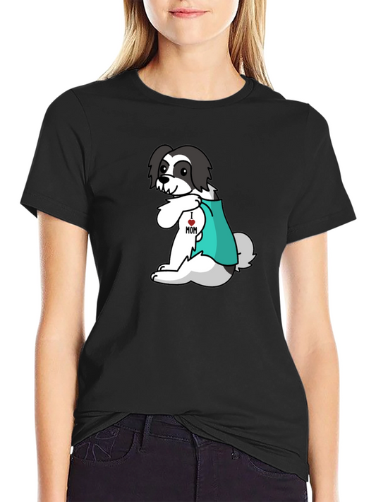 I Heart Mom Dog T-Shirt - Cute Puppy Tee