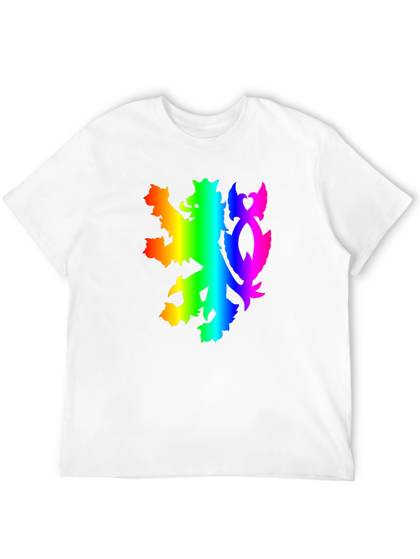 Rainbow Lion Crest Graphic Tee - Pride Shirt