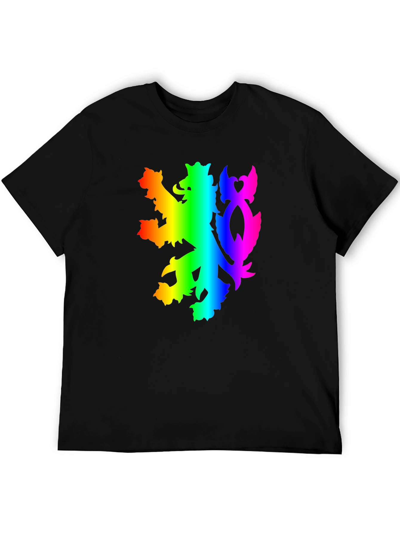 Rainbow Lion Crest Graphic Tee - Pride Shirt