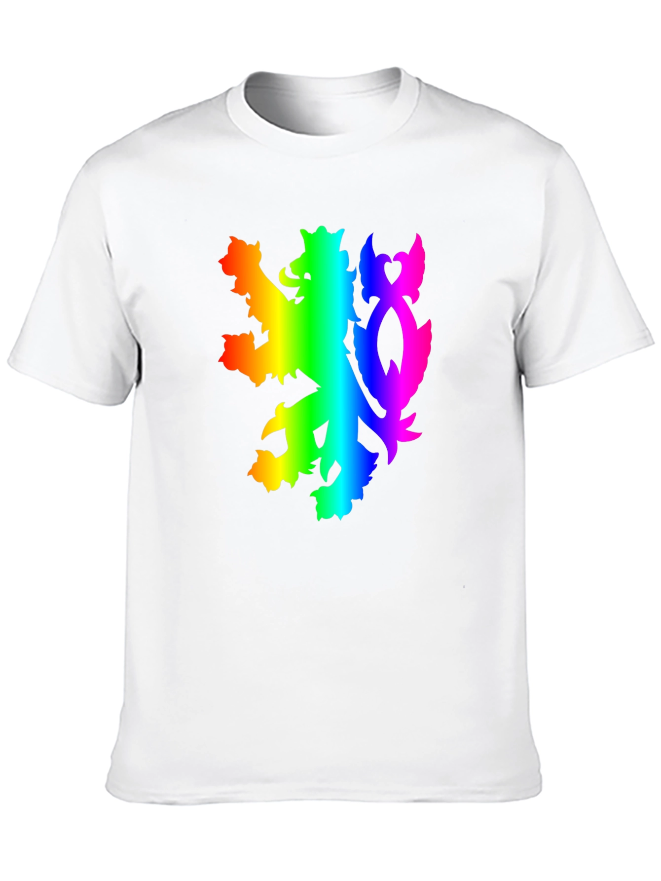 Rainbow Lion Crest Graphic Tee - Pride Shirt