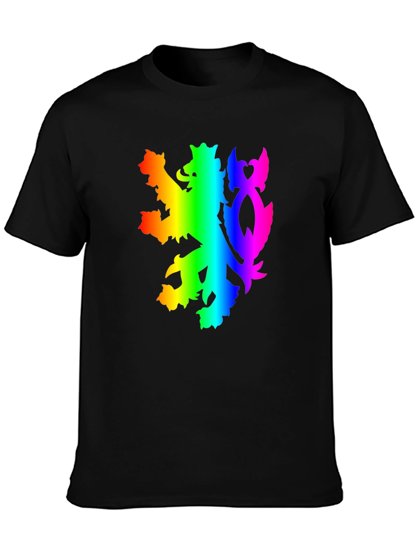 Rainbow Lion Crest Graphic Tee - Pride Shirt