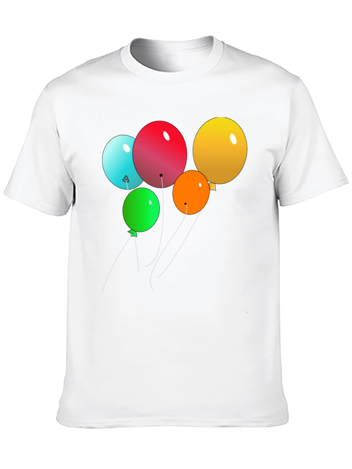 Balloon Graphic Print Black T-Shirt