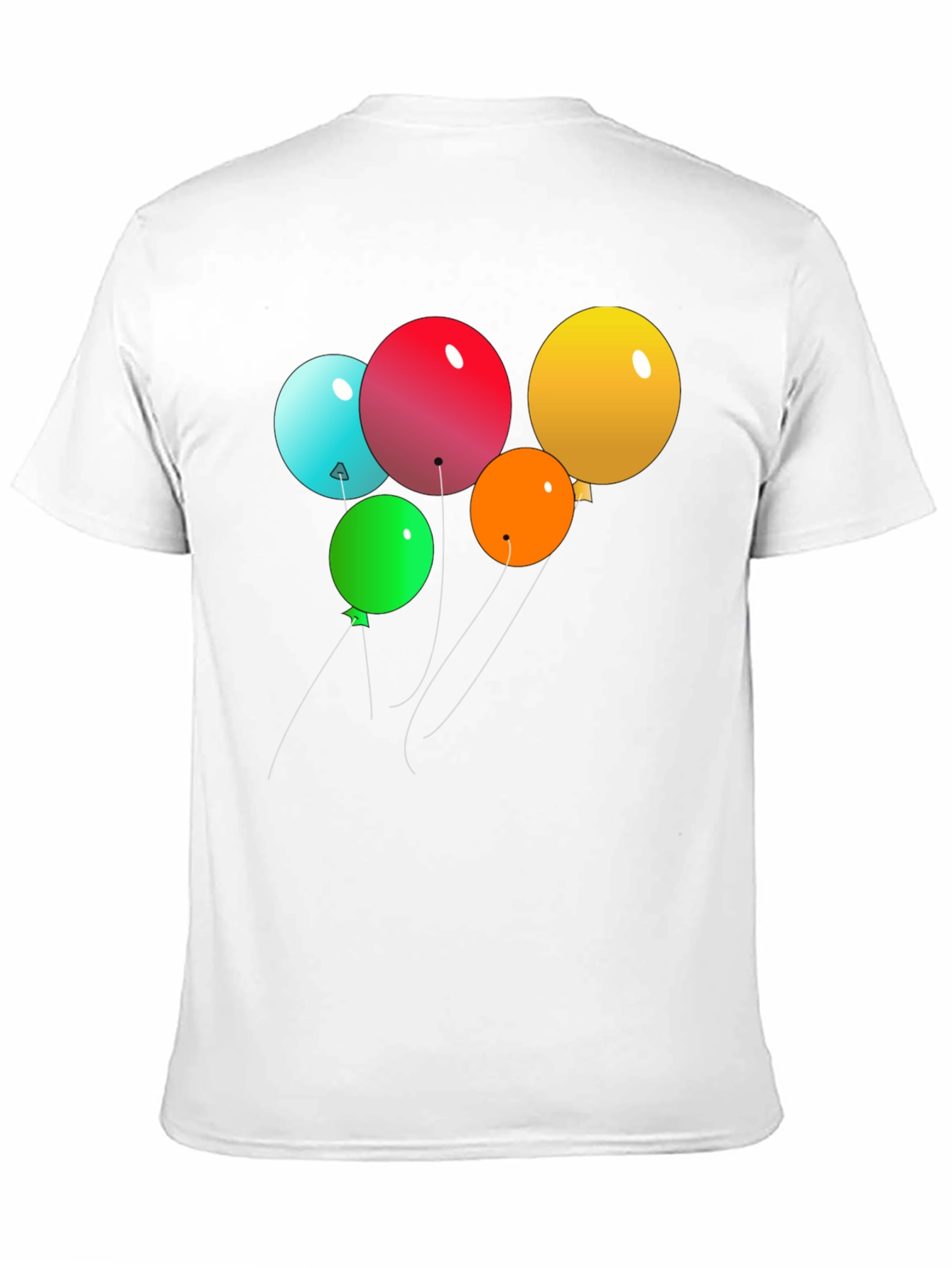 Balloon Graphic Print Black T-Shirt