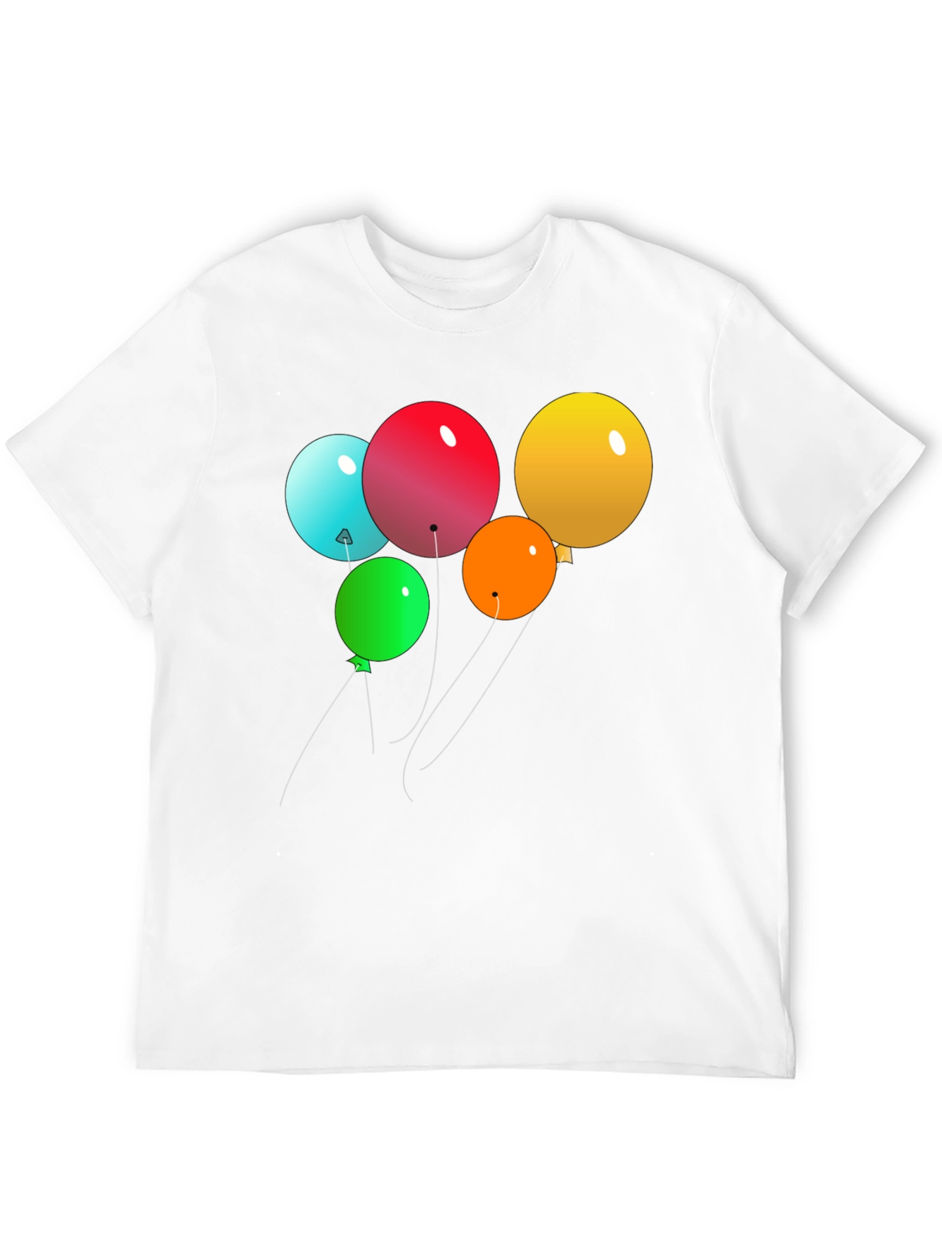 Balloon Graphic Print Black T-Shirt