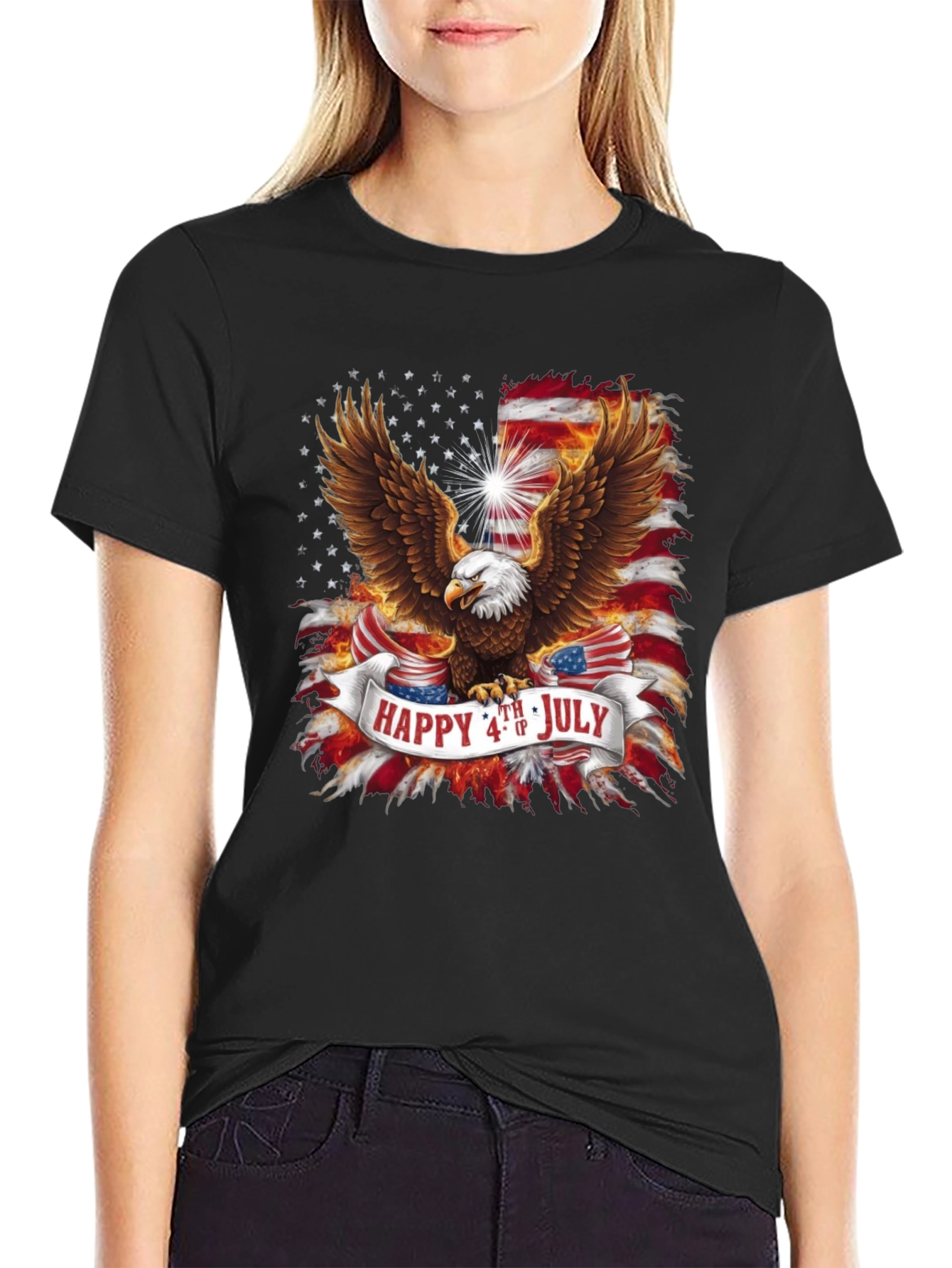 Patriotic Eagle 4th of July Graphic Tee
