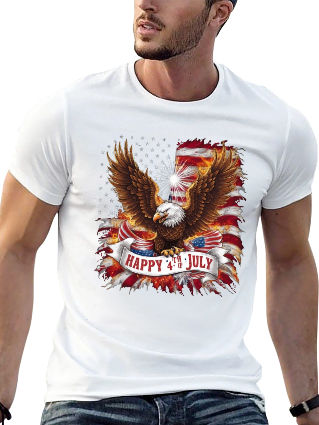 Patriotic Eagle 4th of July Graphic Tee