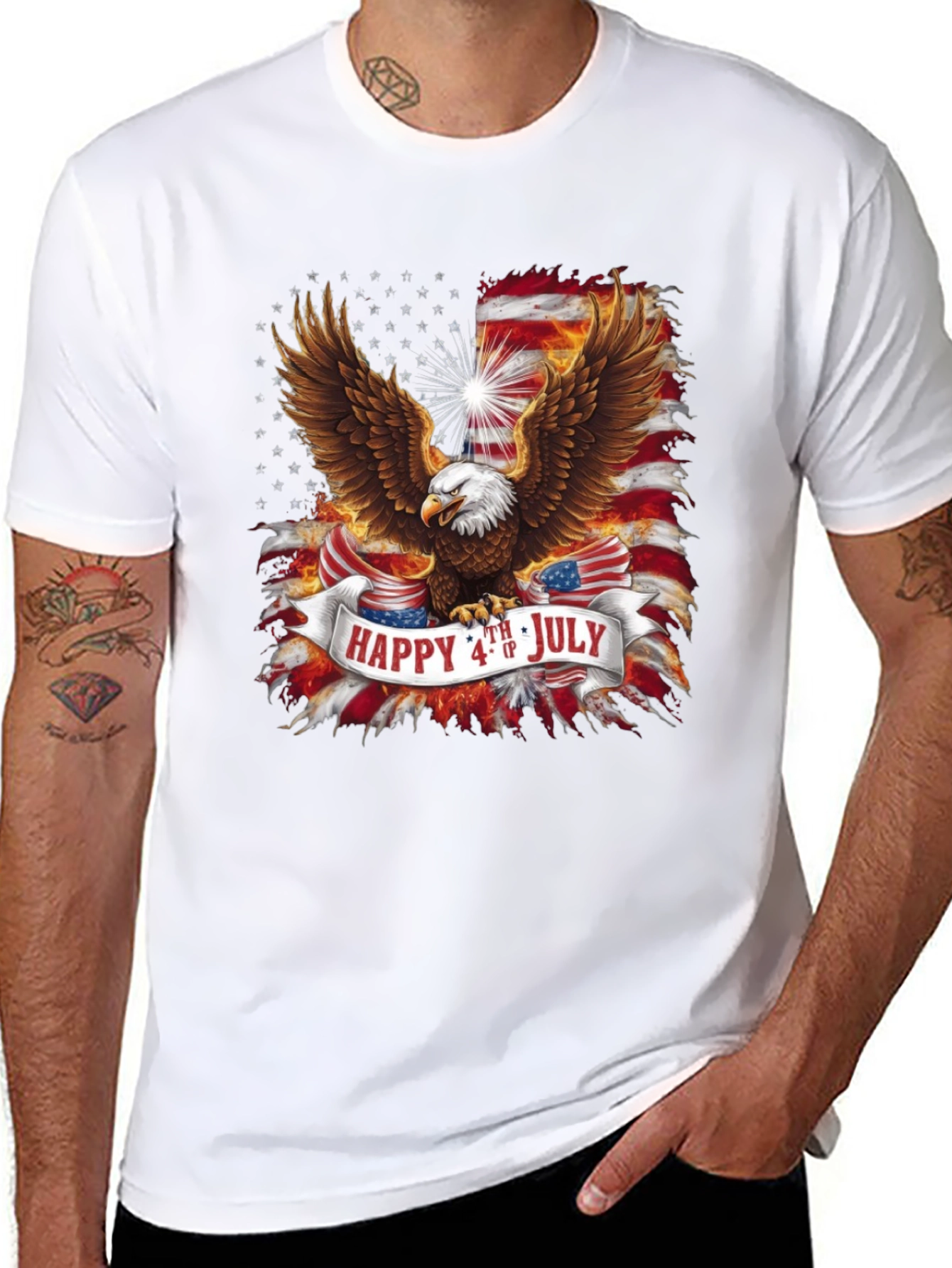 Patriotic Eagle 4th of July Graphic Tee