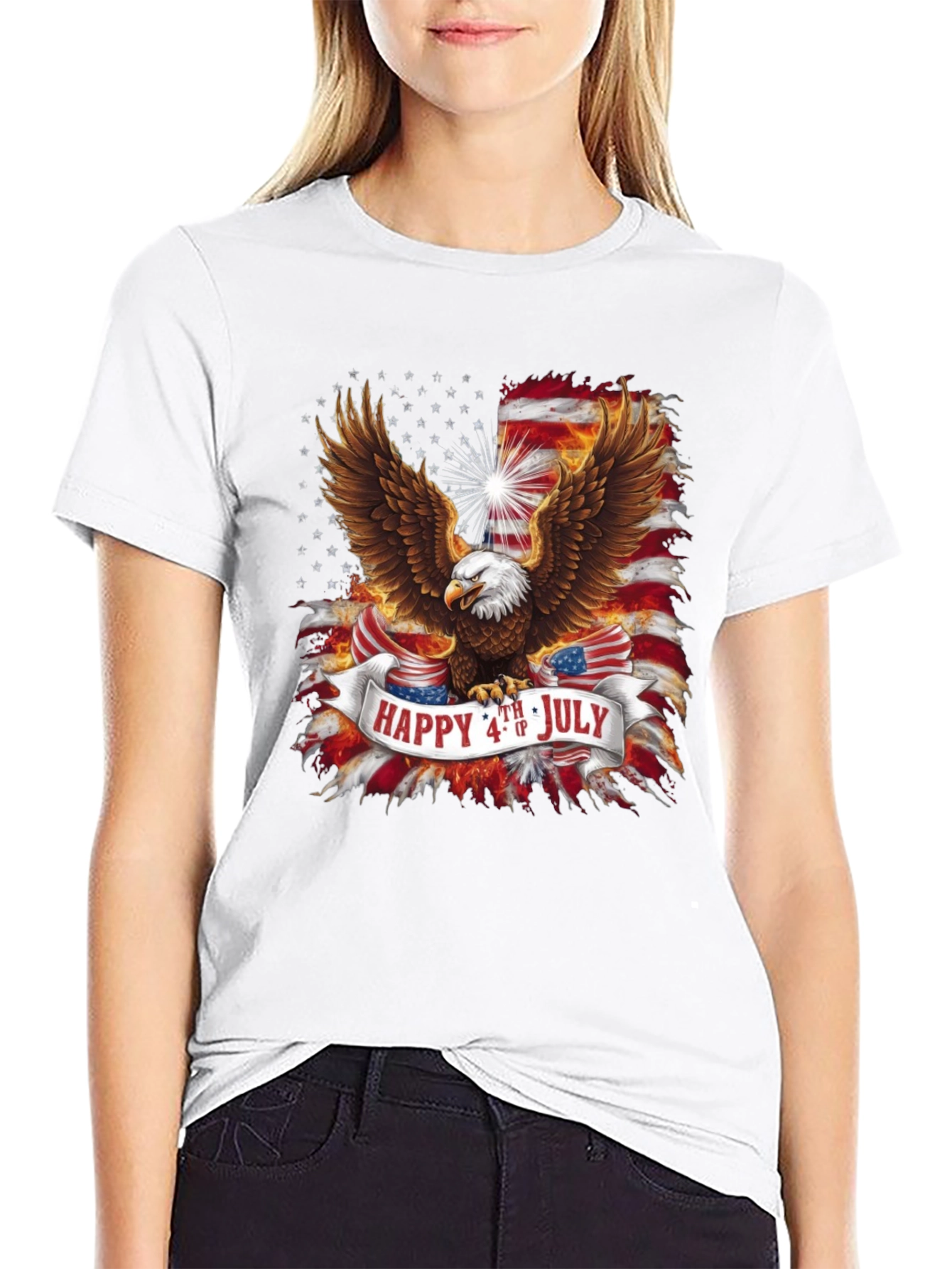 Patriotic Eagle 4th of July Graphic Tee