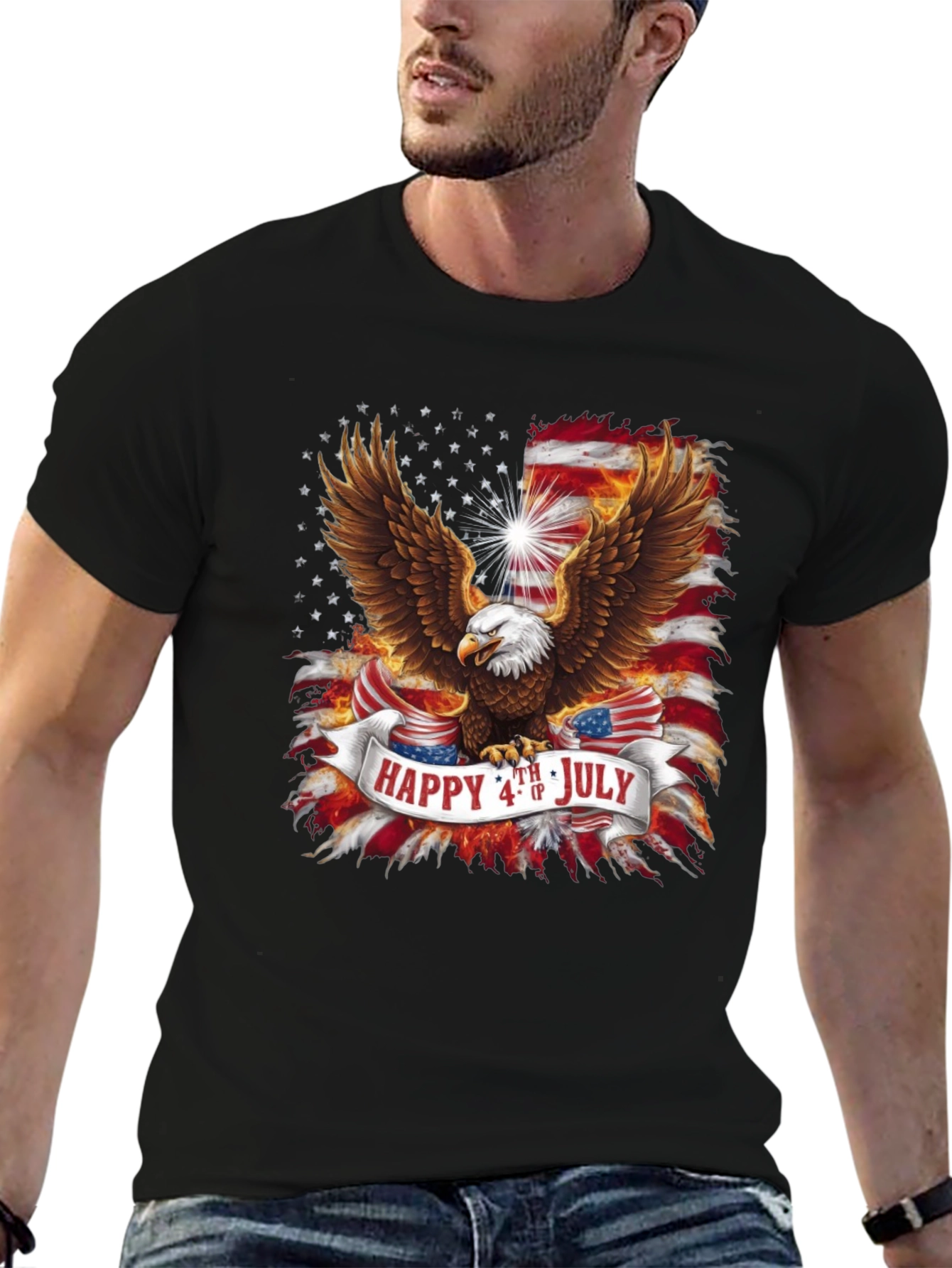 Patriotic Eagle 4th of July Graphic Tee