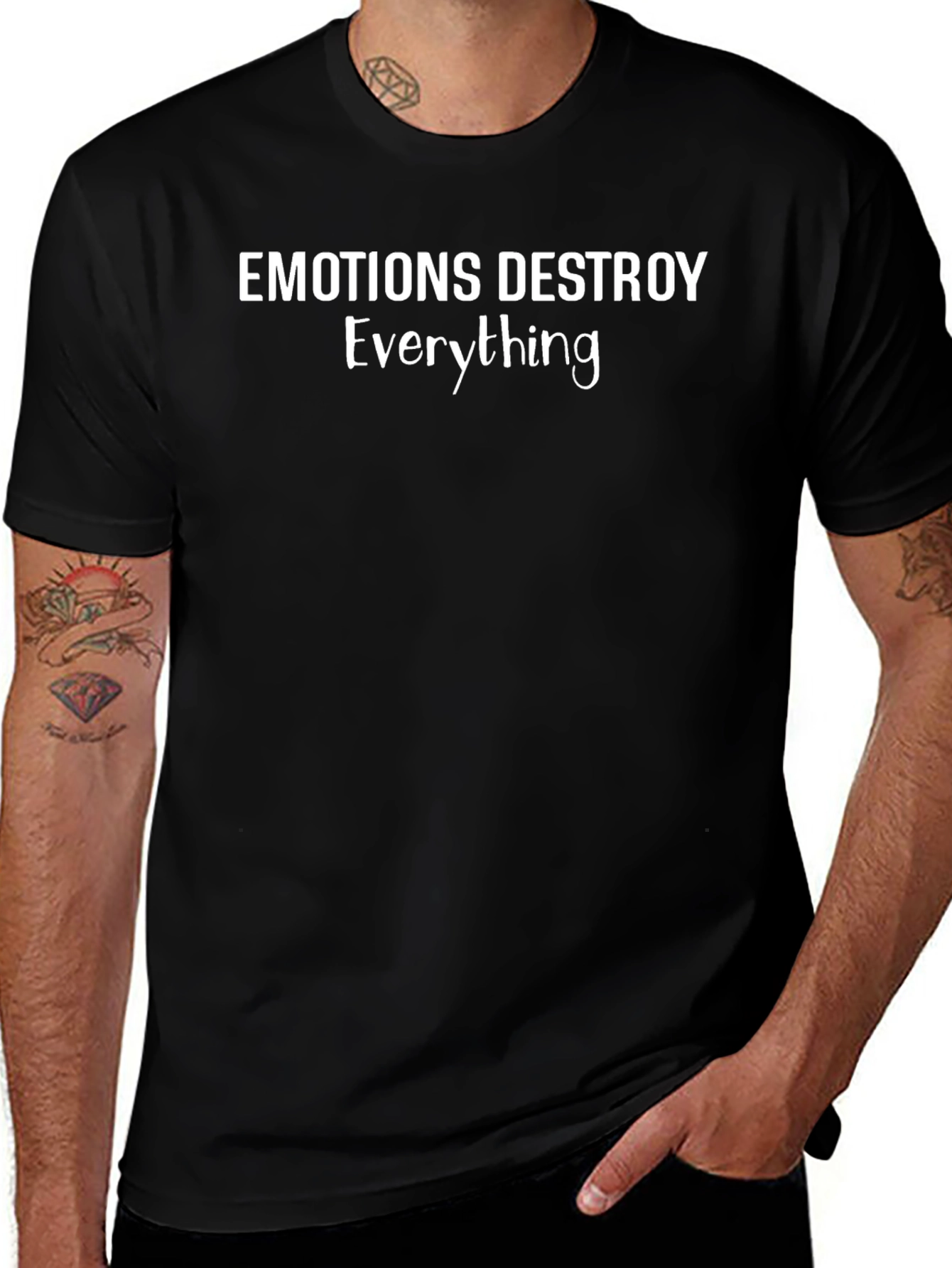 Emotions Destroy Everything Graphic T-Shirt