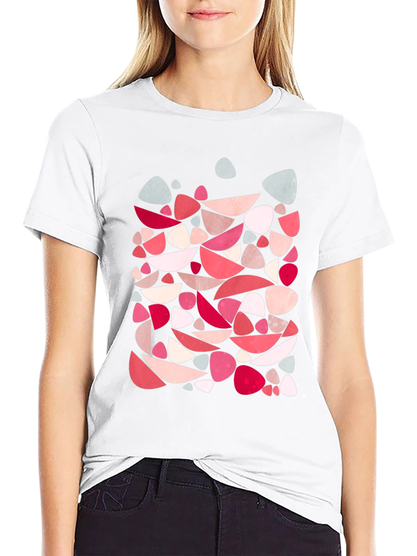 Abstract Shapes Mens Black T-Shirt