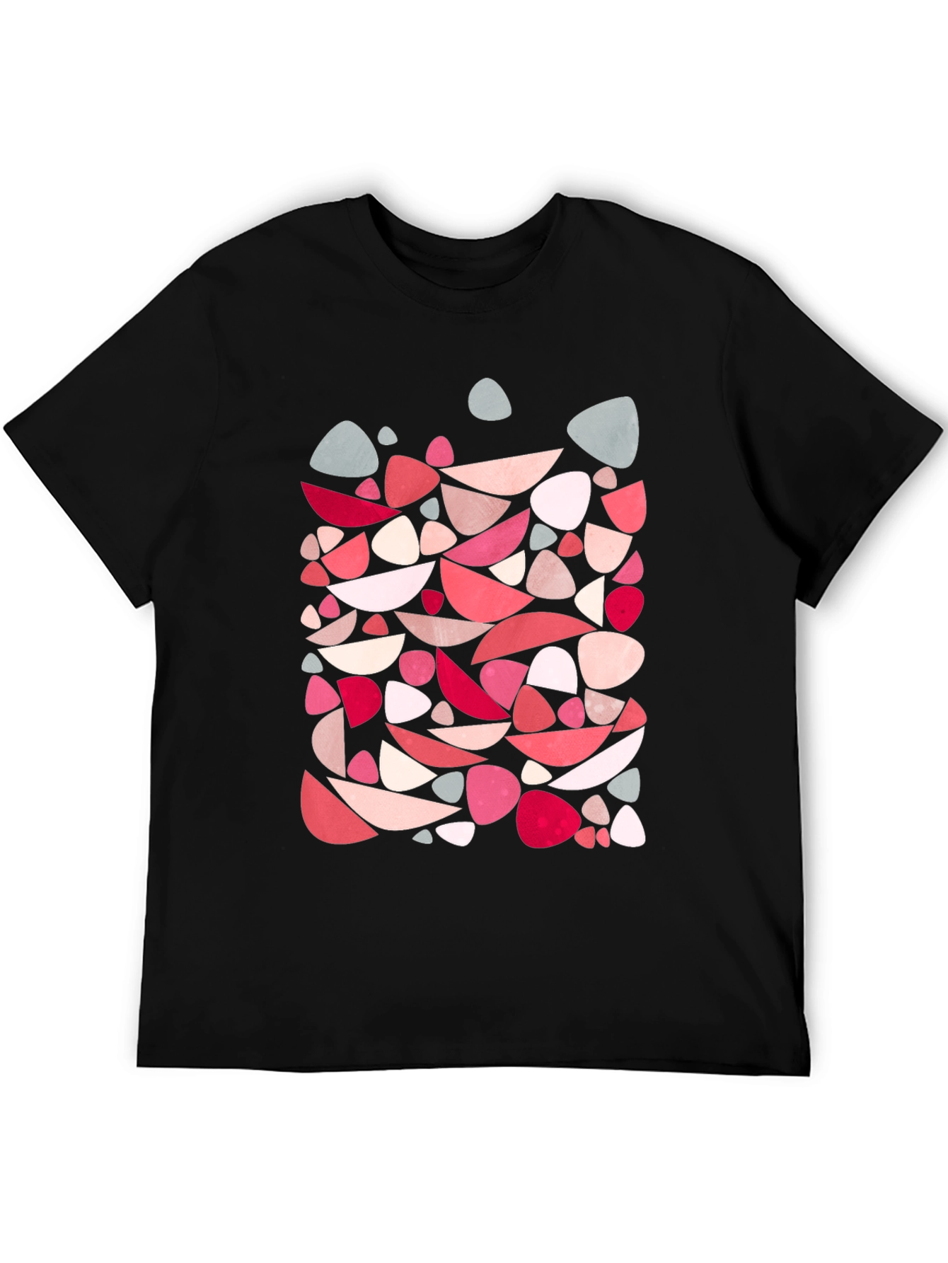 Abstract Shapes Mens Black T-Shirt