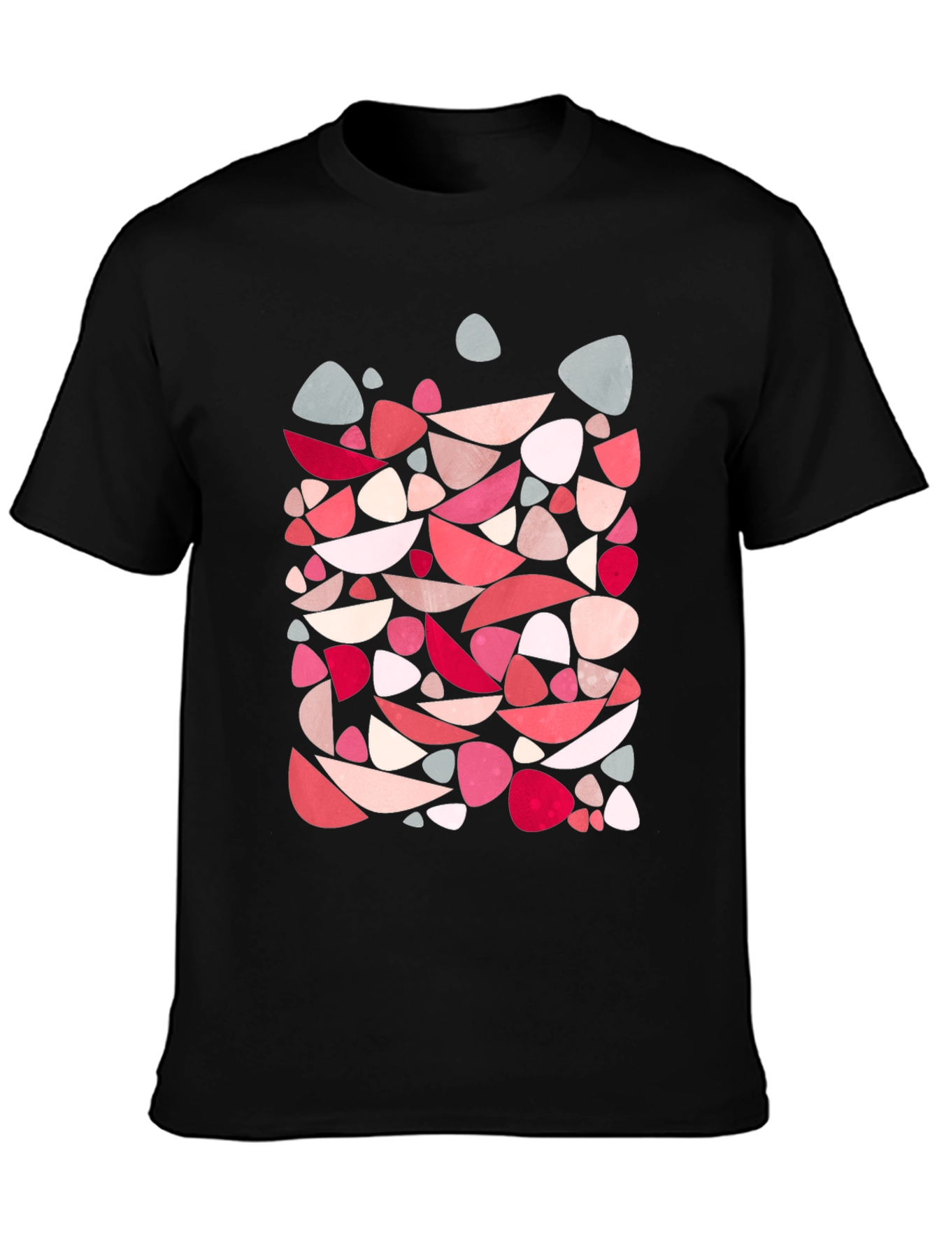 Abstract Shapes Mens Black T-Shirt