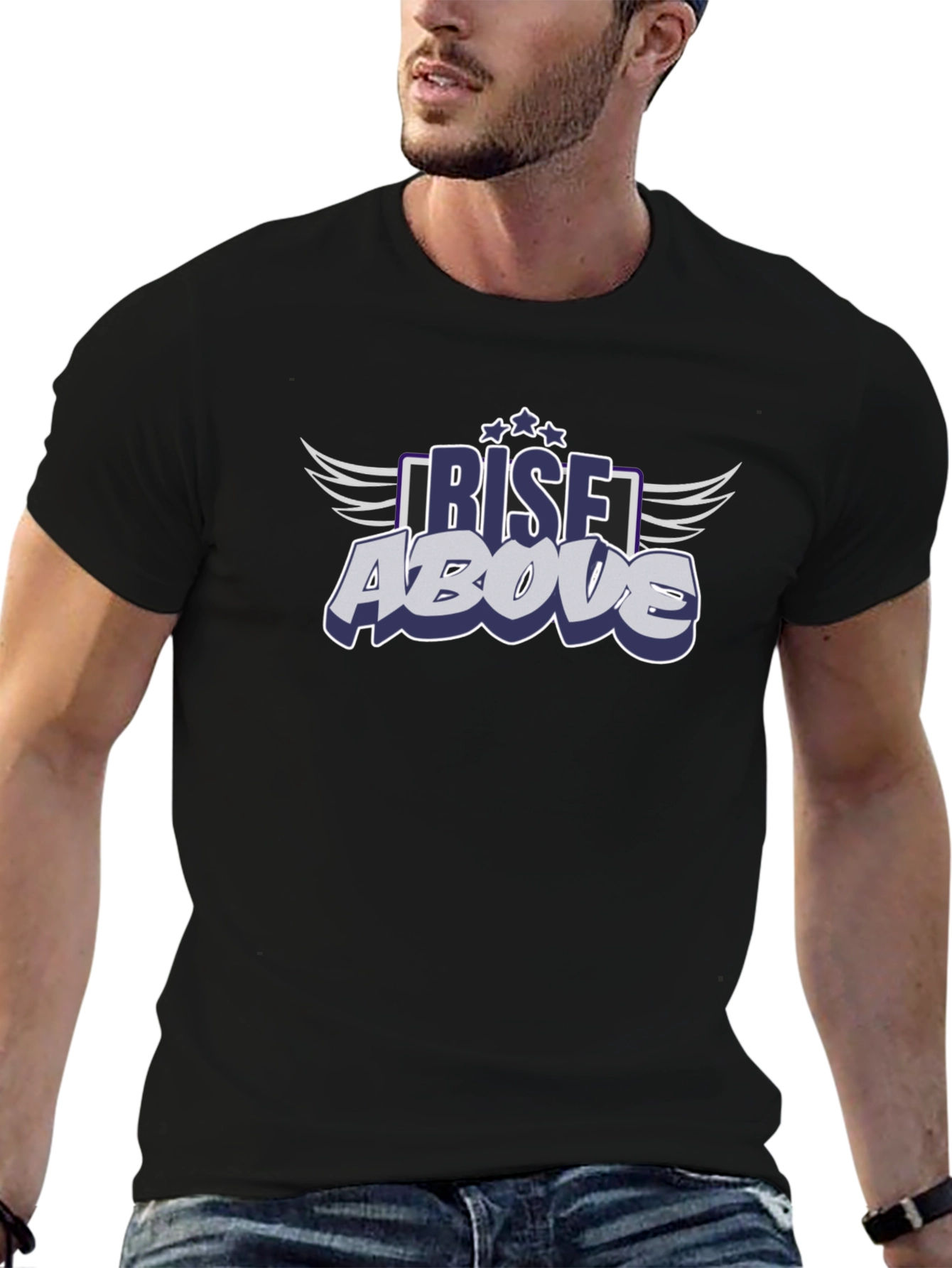 Rise Above Graphic Print T-Shirt