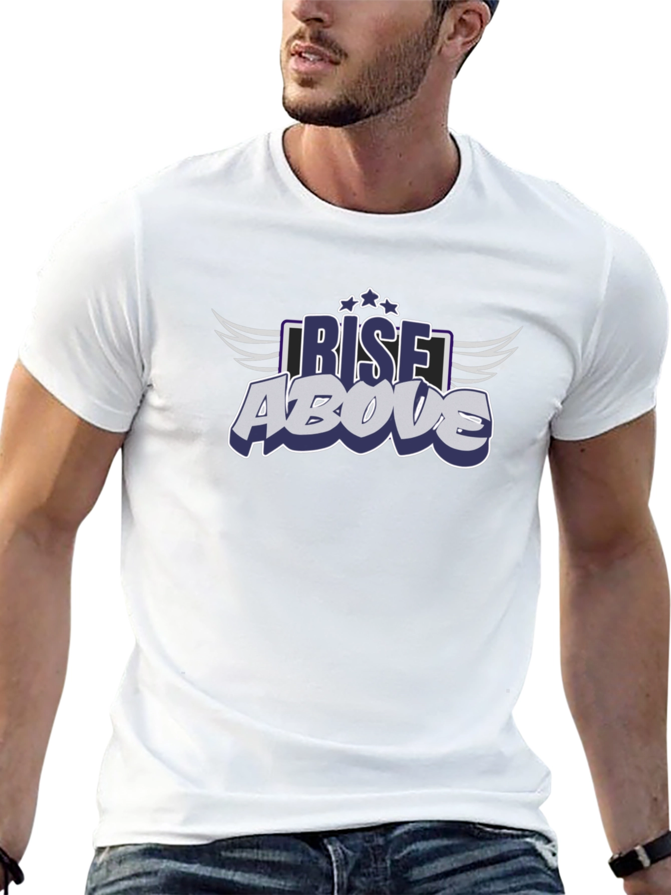 Rise Above Graphic Print T-Shirt