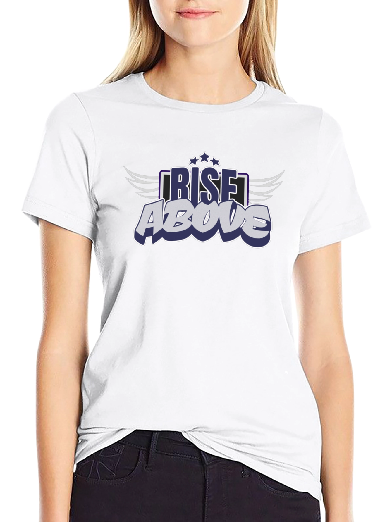 Rise Above Graphic Print T-Shirt