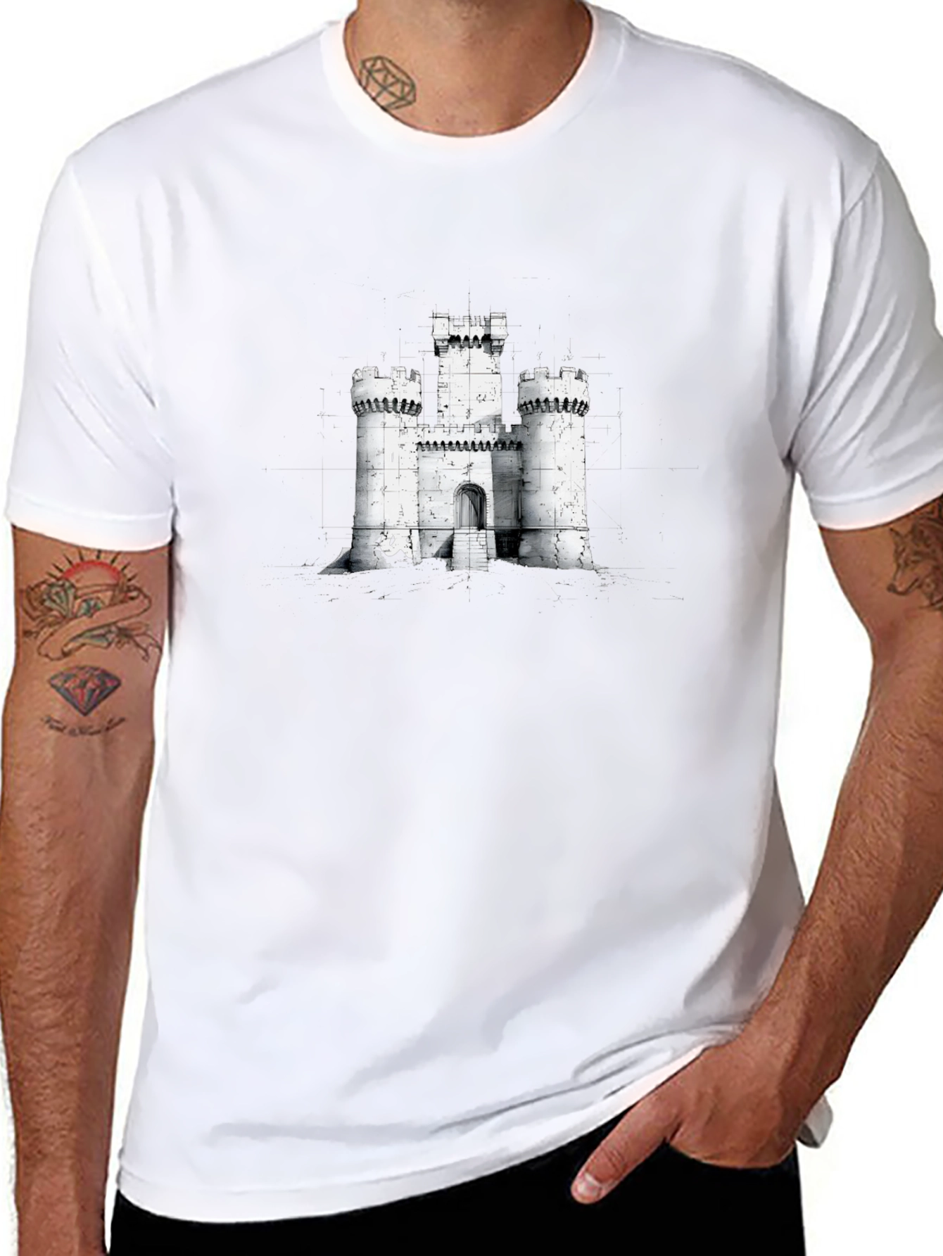 Castle Graphic T-Shirt - Black