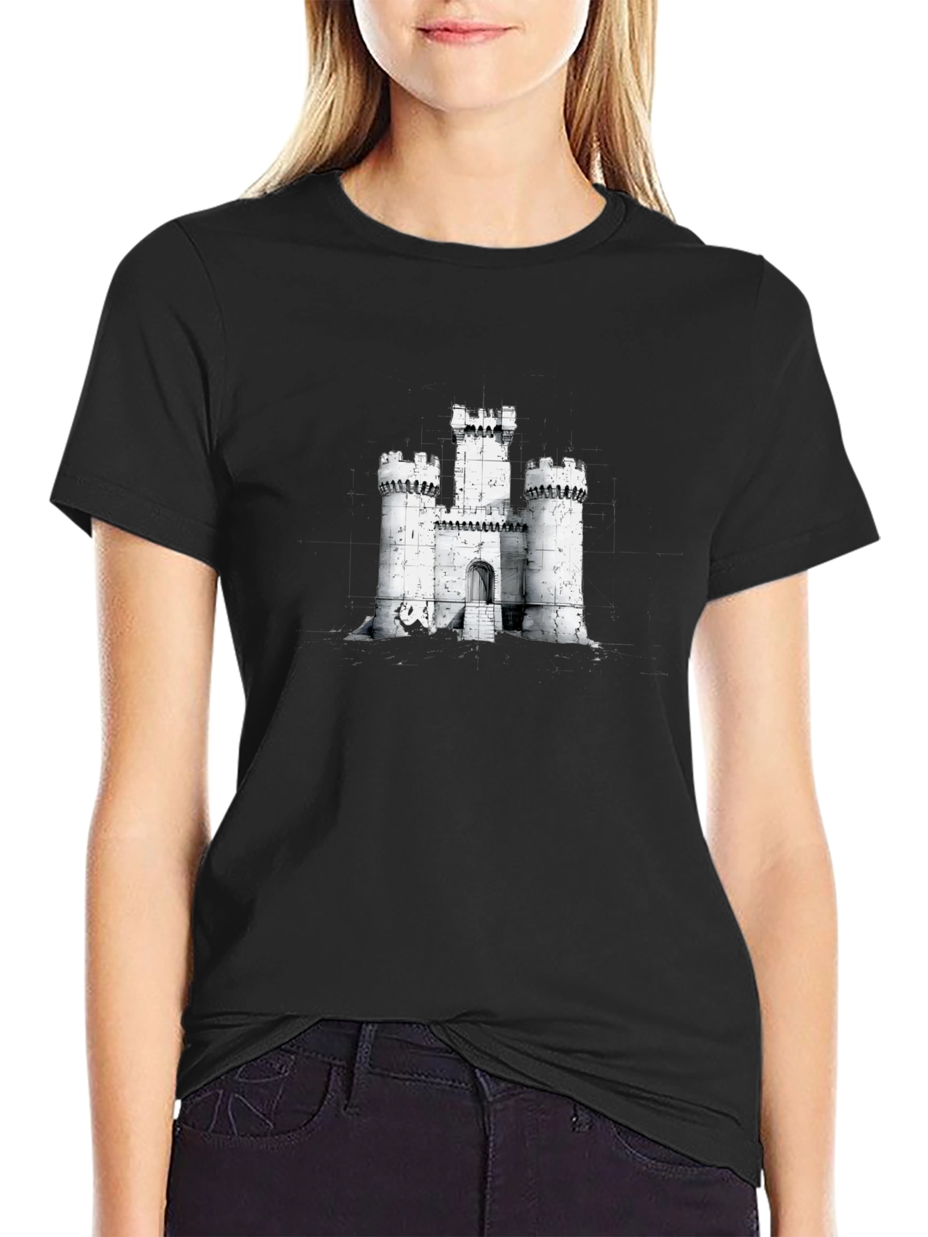 Castle Graphic T-Shirt - Black