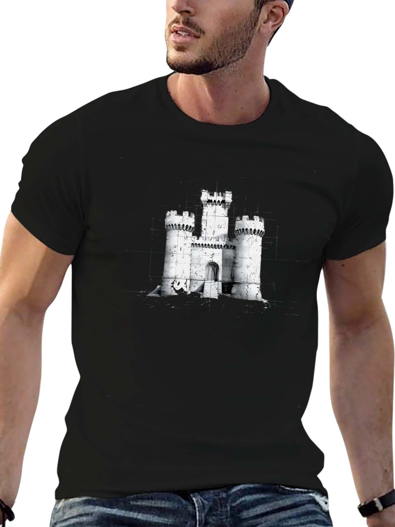 Castle Graphic T-Shirt - Black