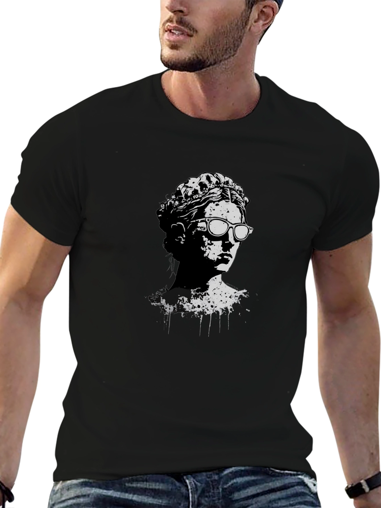 Statue Graphic Tee - Cool Modern Art Shirt