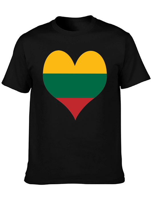 Lithuania Flag Heart T-Shirt - Love Lithuania Tee