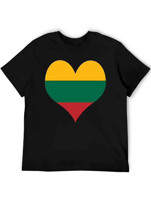 Lithuania Flag Heart T-Shirt - Love Lithuania Tee