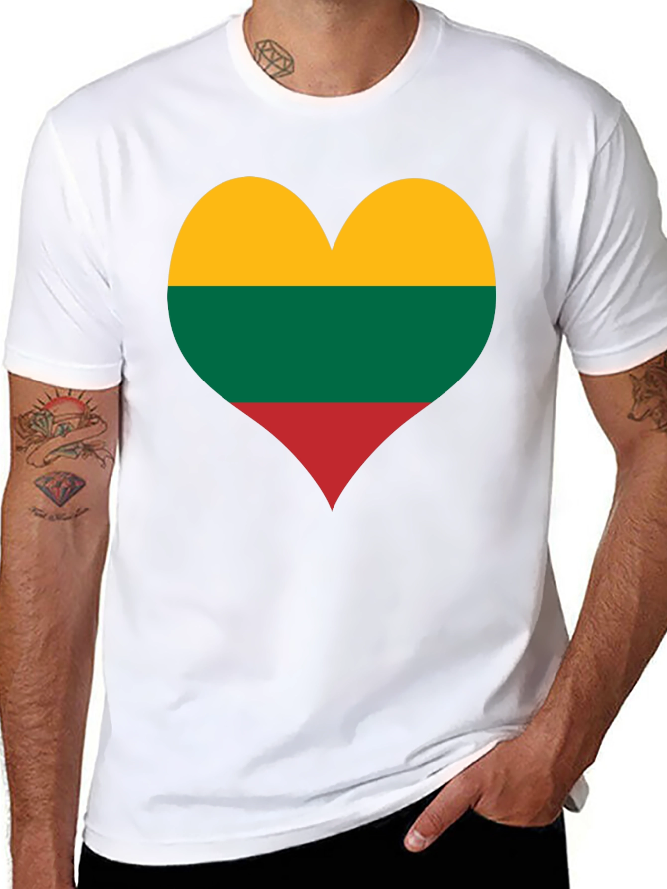 Lithuania Flag Heart T-Shirt - Love Lithuania Tee