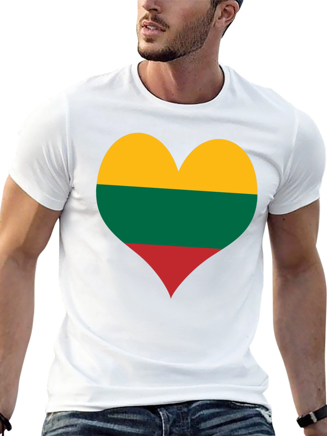 Lithuania Flag Heart T-Shirt - Love Lithuania Tee