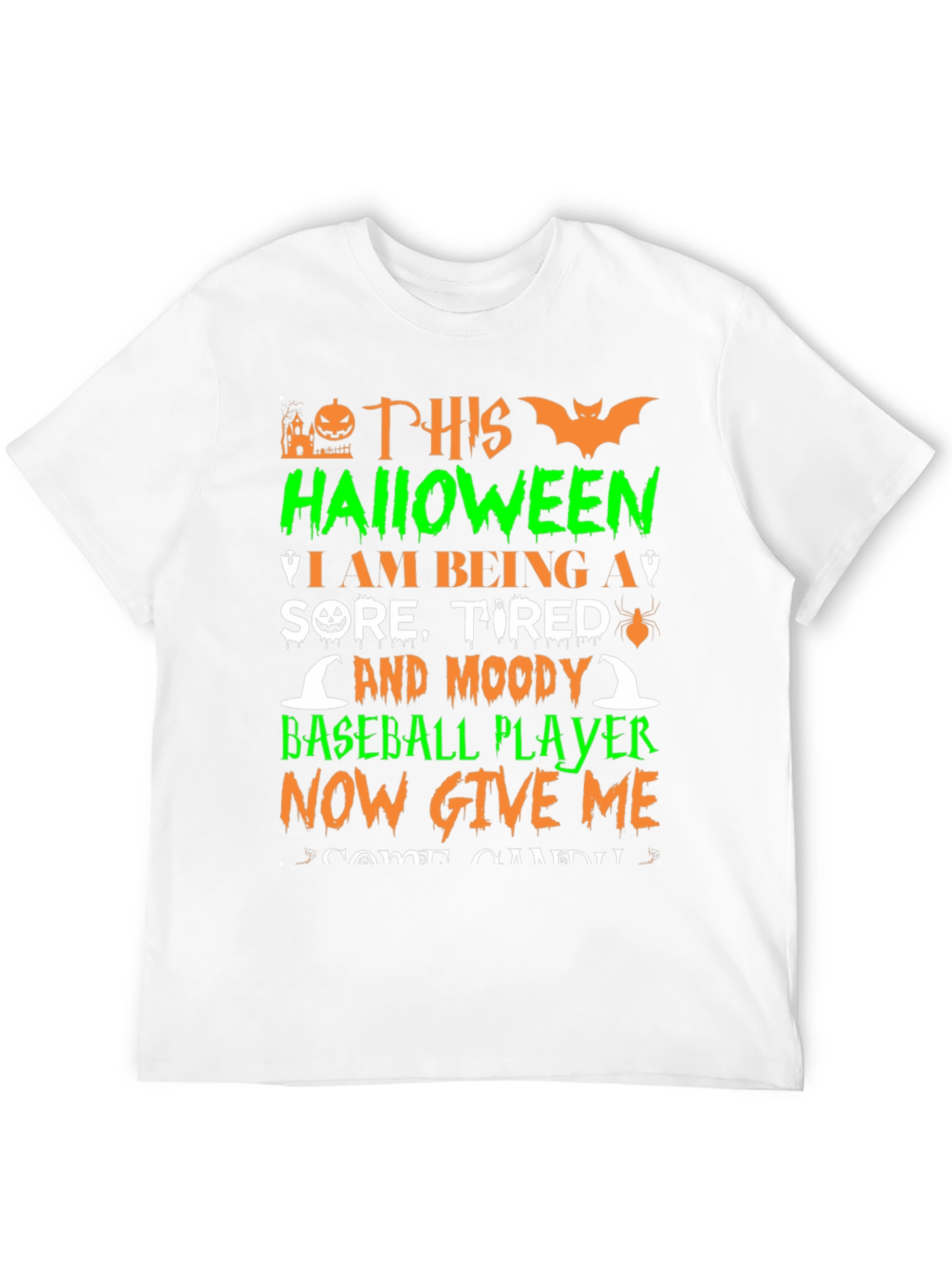 Halloween Baseball Player T-Shirt