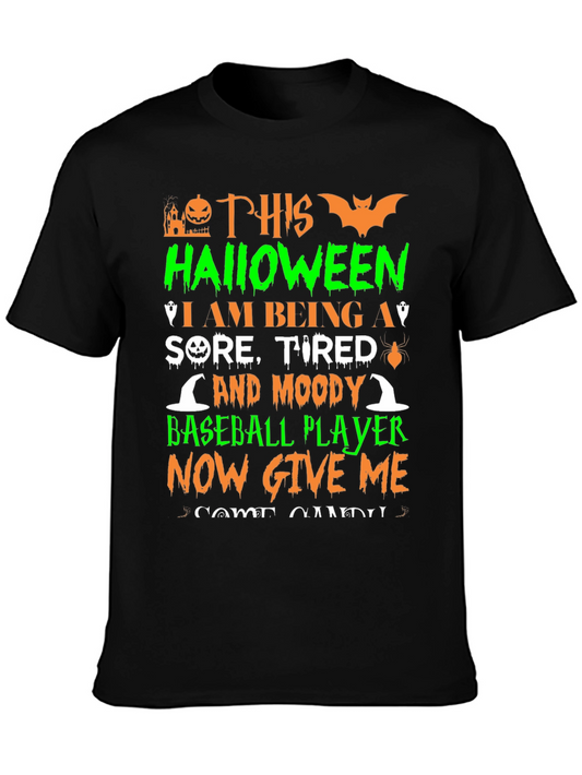 Halloween Baseball Player T-Shirt