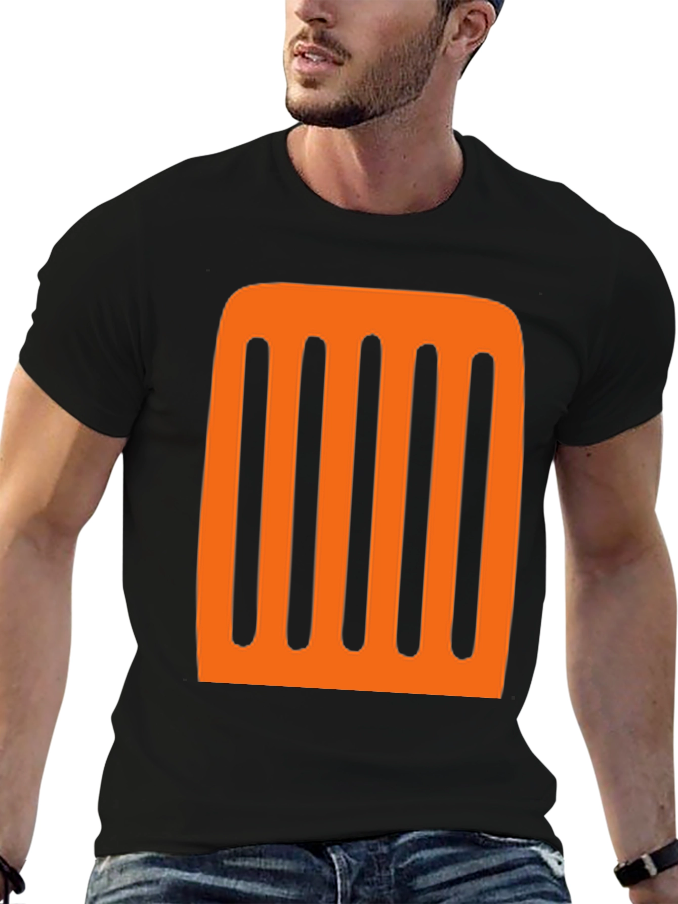 Grill Design Black T-Shirt