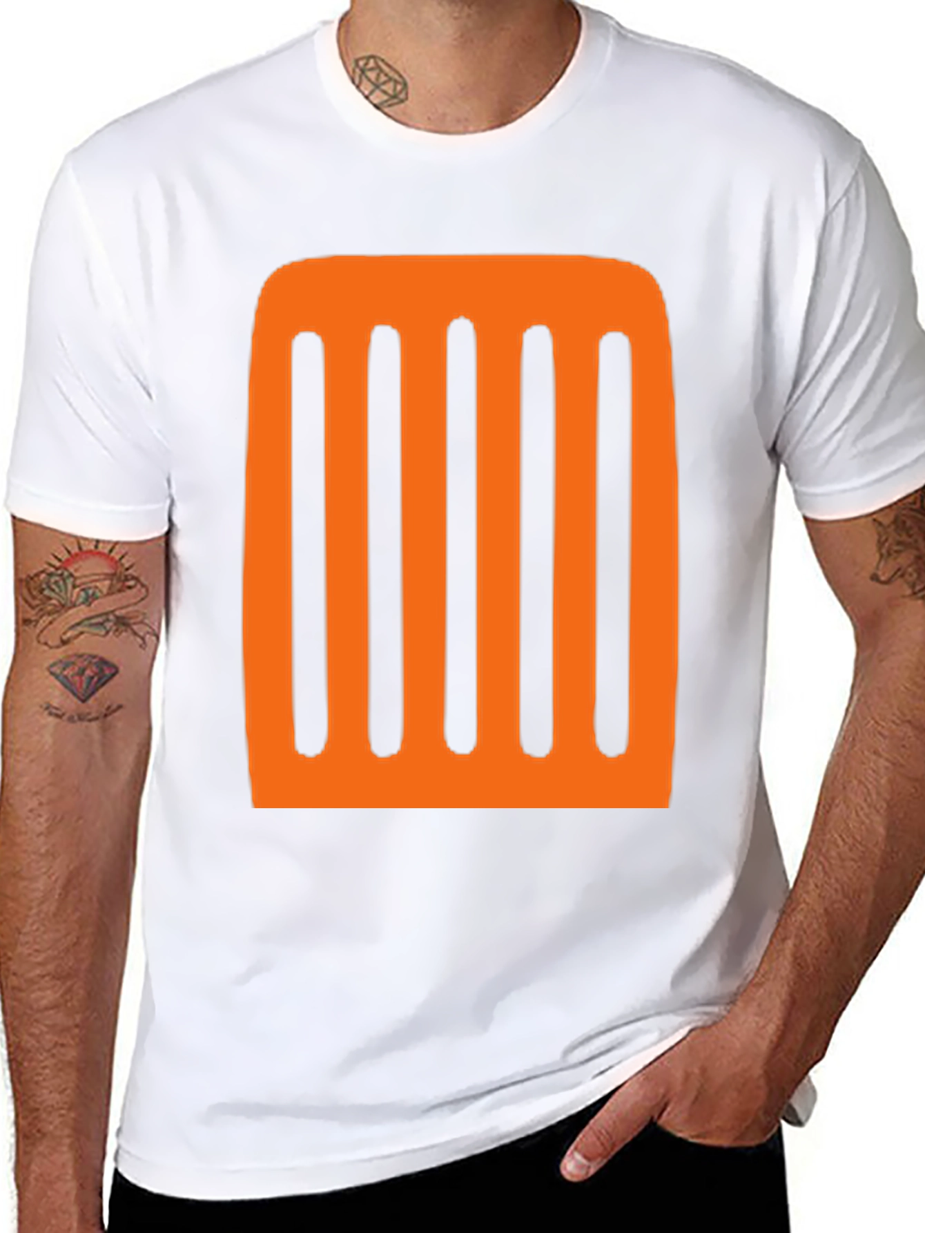 Grill Design Black T-Shirt