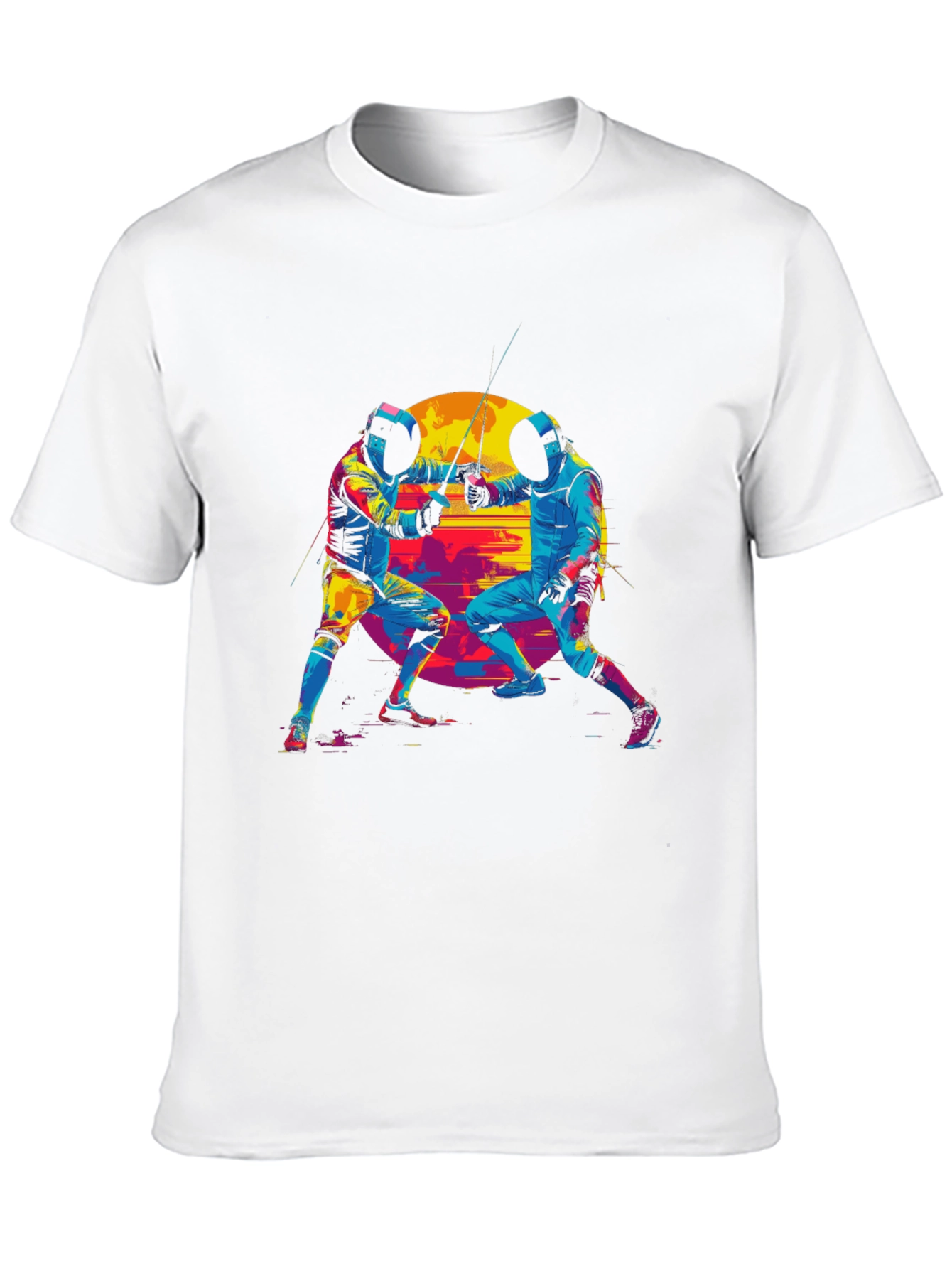 Fencing Duel Graphic Tee - Black